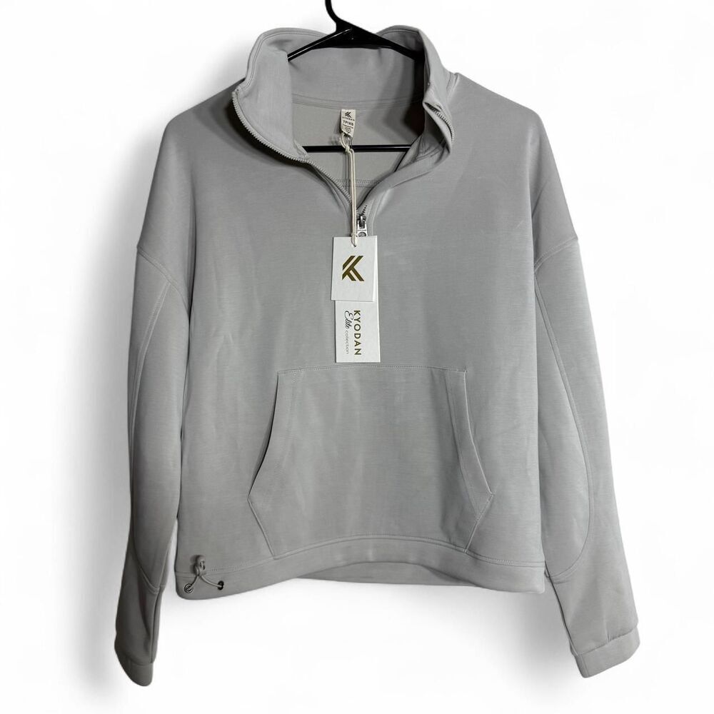 Kyodan Elite NWT grey quarter zip hoodie Size XS super soft elite line oversized